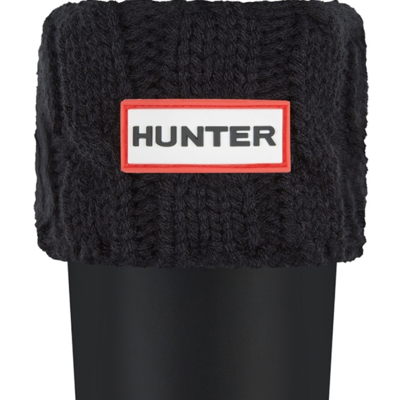 Hunter Tall Boot Socks, Cable Knit (Black), Size M - NWT - Picture 2 of 4